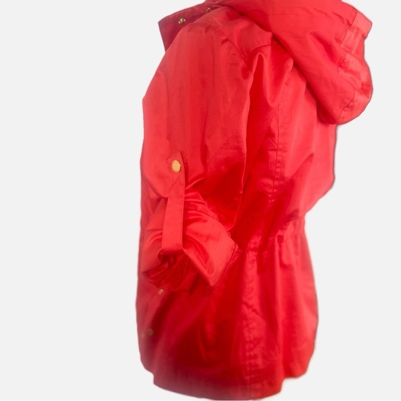 Jones of New York Iridescent Orange Hooded Hip Length Size PP Jacket - Picture 9 of 15